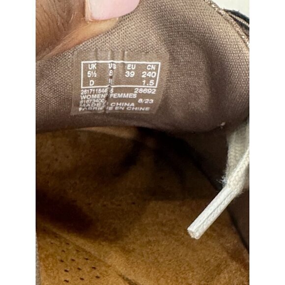 Clarks Collection Lace-Up Sneakers Perforated Metallic Brown Bronze Leather 8 - Picture 16 of 16